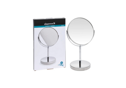 Miroir Grossissant 2x Eleganza – Réglable à 360°, Finition Chromée