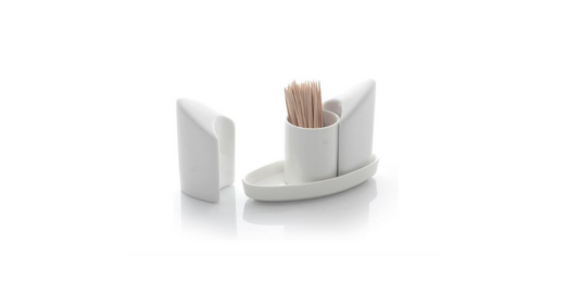 BESTWAY Porcelain Spice and Toothpick Set - Compact 125 x 54 x (H) 90 mm