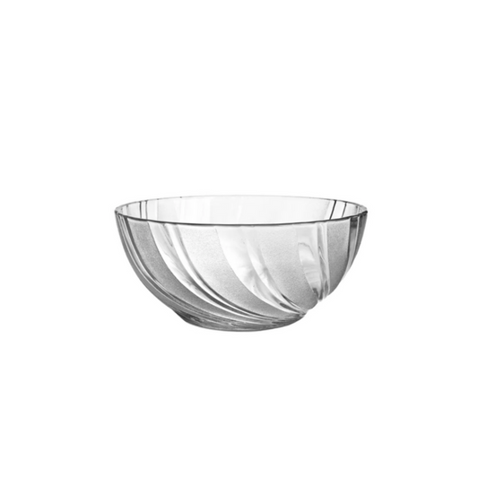 Set of 4 Diamond Cut Clear Glass Bowls