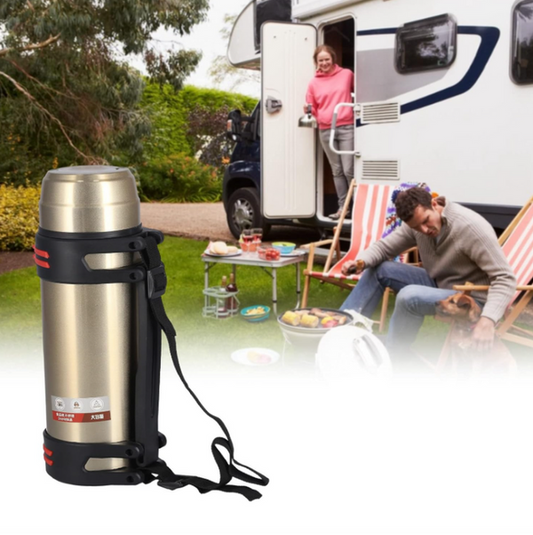 Bouteille Isotherme en Acier Inoxydable à Double Couche - 2000 ml Pour le Sport et le Camping