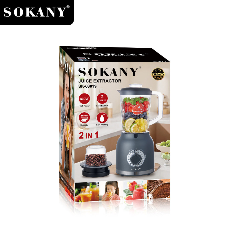 Mixeur 2 en 1 Sokany 800 W 1,5 L SK-03019