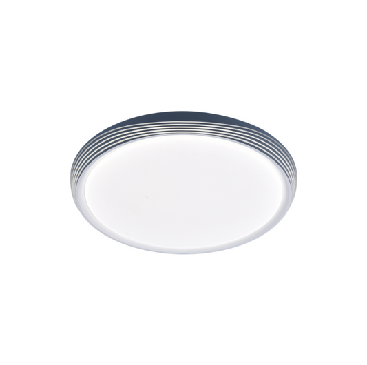 Effen witte LED-plafondlamp met artistieke golvende details