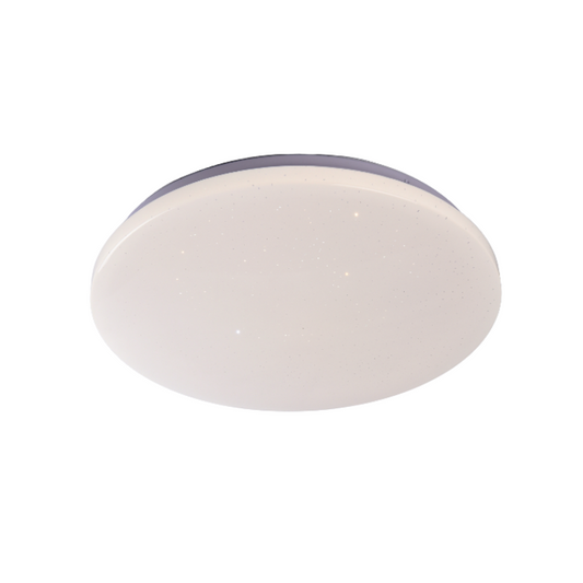 Minimalistische witte LED-plafondlamp met sterrenlichteffect