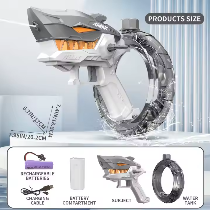 Shark Water Gun - Leuk buitenschietspeelgoed voor actief spelen Secundaire afbeelding
