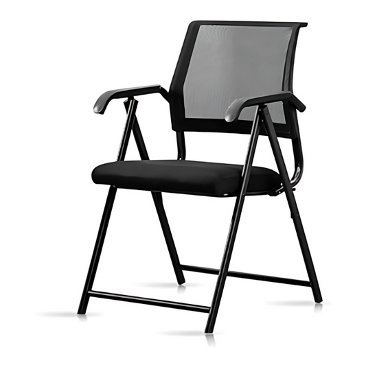 Compact Mesh Folding Chair for Office and Home / Grey, Blue and Black