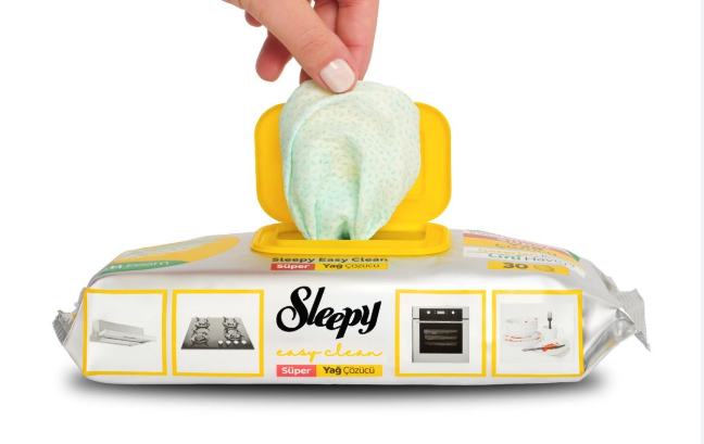 Sleepy Easy Clean – Lingettes Multi-Surface Cuisine & Salle de Bain (Dégraissantes & Anticalcaire)