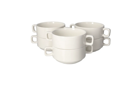 Set de 6 Bols à Soupe  – Porcelaine Blanche - Danny Home™