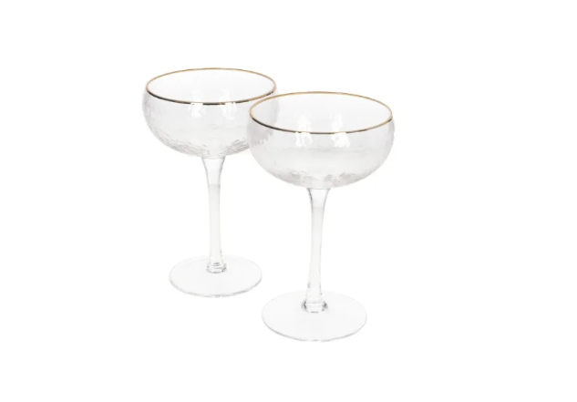 Verre Martelé avec Bord Doré – Danny Home™ Image secondaire du produit
