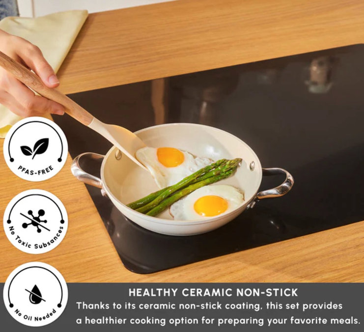 Poêle Karaca Swiss Crystal Almond Cream – 20 cm