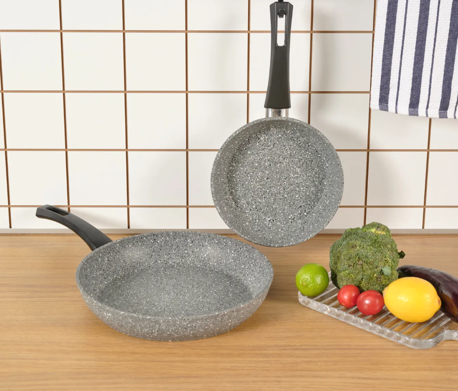 Set de 2 poêles Karaca Biogranit Gris compatible induction