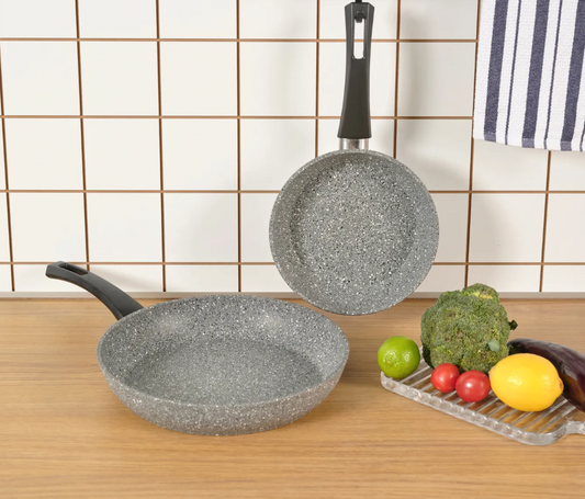Set de 2 poêles Karaca Biogranit Gris compatible induction