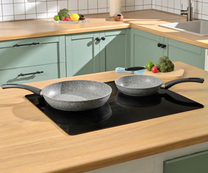 Set de 2 poêles Karaca Biogranit Gris compatible induction