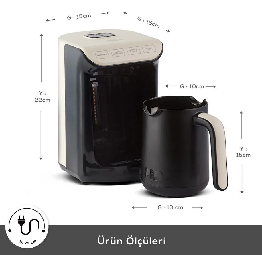 Machine à café turc Karaca Hatır Koz Soft Cream Image secondaire du produit