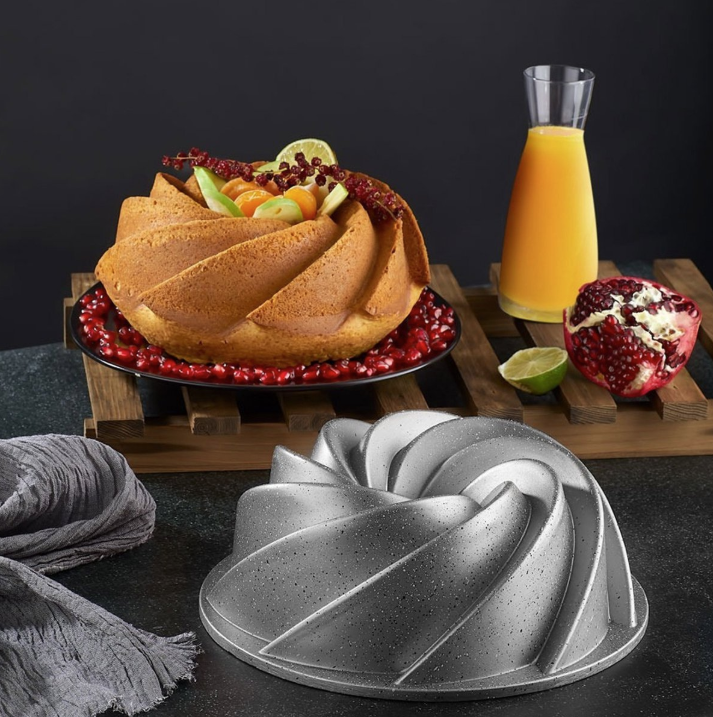 Moule à gâteau en fonte de granite Polo Chef – Forme Spirale Wind Rose