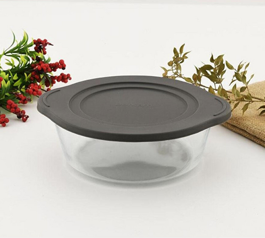 Plat en verre avec couvercle Borcam 2100 cc