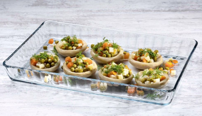 Plat de cuisson rectangulaire en verre Paşabahçe Borcam 3800 cc