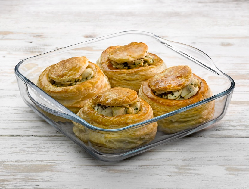 Set de 2 plats carrés en verre Paşabahçe Borcam