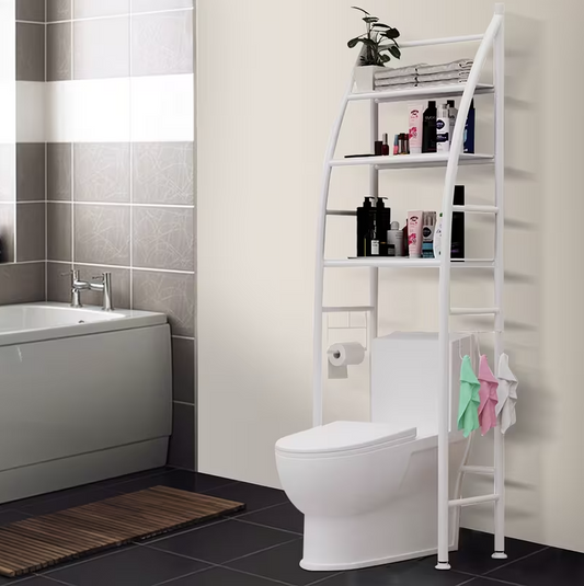Étagère de rangement au-dessus des toilettes – 3 niveaux