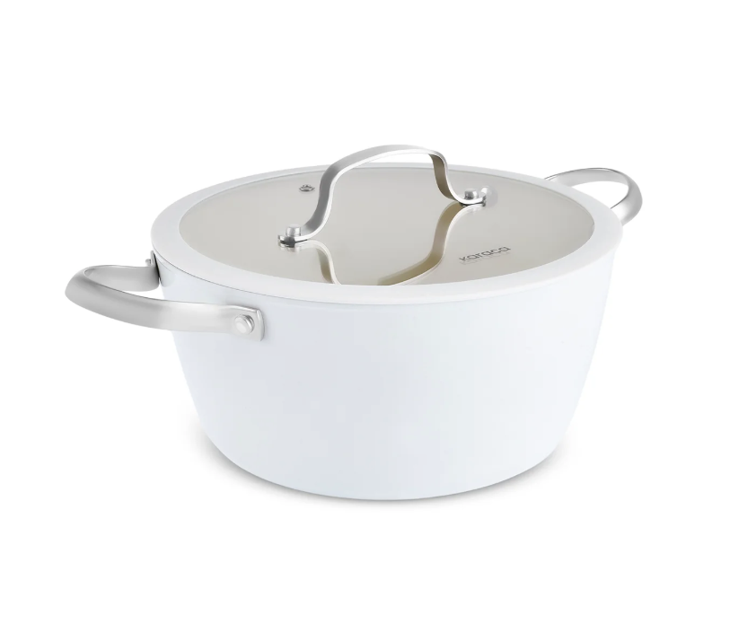 Karaca Swiss Crystal Almond Cream – Marmite céramique 24 cm