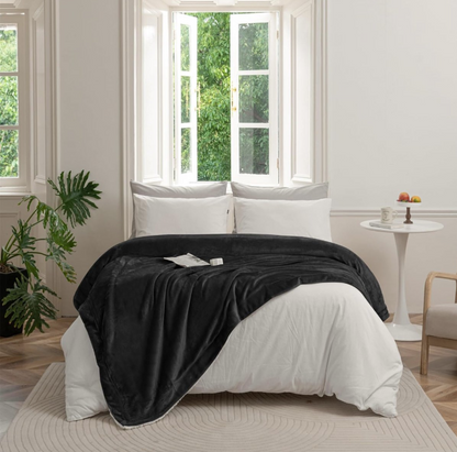 Plaid Polaire Ultra Doux – Noire