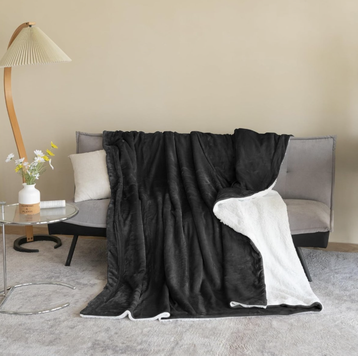 Plaid Polaire Ultra Doux – Noire