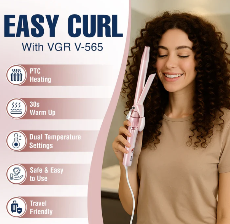 Fer à boucler professionnel VGR V-565 – Max 220°C