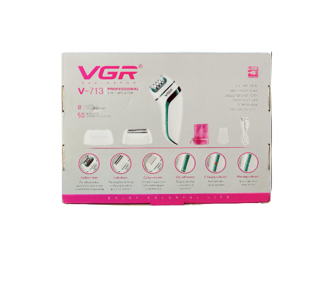Épilateur 3-en-1 professionnel VGR V-713 – Rechargeable USB
