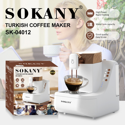 Machine à Café Turc Sokany – Modèle SK-04012 / SK-04011 (Blanc & Rouge)