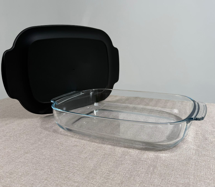 Plat à Four en Verre avec Couvercle – 3800 ml – Roland Germany