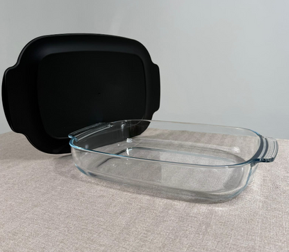Plat à Four en Verre avec Couvercle – 3800 ml – Roland Germany