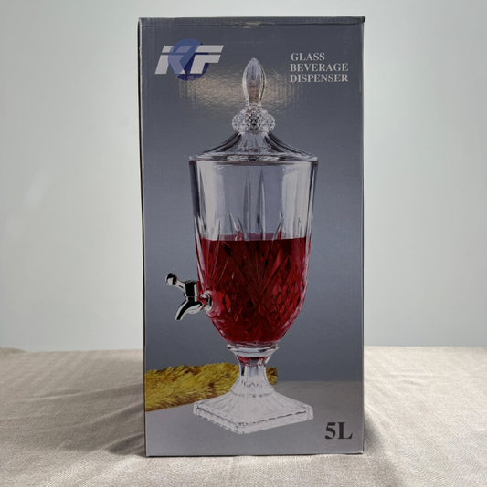 Distributeur de boisson en verre avec robinet – 5 L