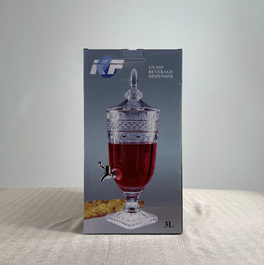 Distributeur de boisson en verre avec robinet – 3 L