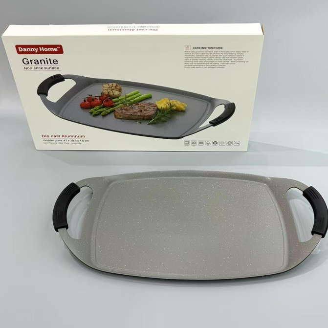 Plaque de cuisson en aluminium avec revêtement granit – 47 × 28,6 cm Secundaire afbeelding
