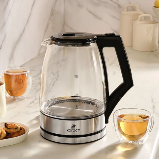 Karaca bouilloire en verre Glacia