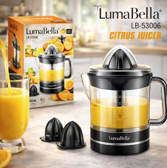 LumaBella LB-53006 – Presse-Agrumes Électrique 700ML – Extracteur de Jus d’Agrumes – Acier Inoxydable