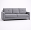 Canapé-lit MILO 3 places convertible – 204 x 83 x 83 cm – Lin Gris Clair