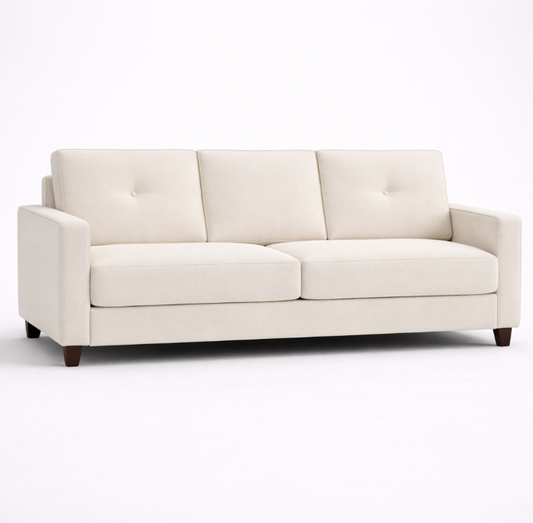 Canapé-lit MILO 3 places convertible – 204 x 83 x 83 cm – Lin Beige Clair