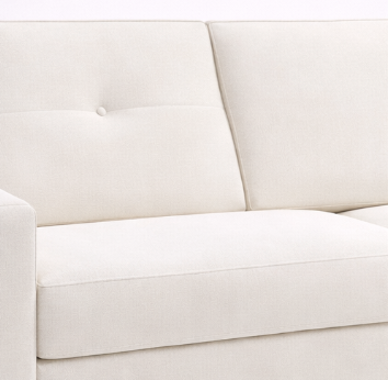 Canapé-lit MILO 3 places convertible – 204 x 83 x 83 cm – Lin Beige Clair
