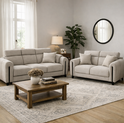 Canapé NOA – Ensemble 3 places + 2 places – Beige