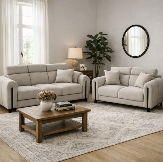 Canapé NOA – Ensemble 3 places + 2 places – Beige