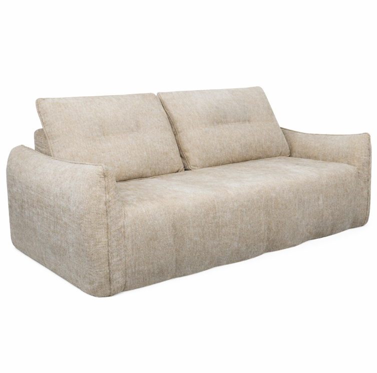 Canapé en Tissu MADRID – 190 × 76 × 50 cm – Beige – Enroulé