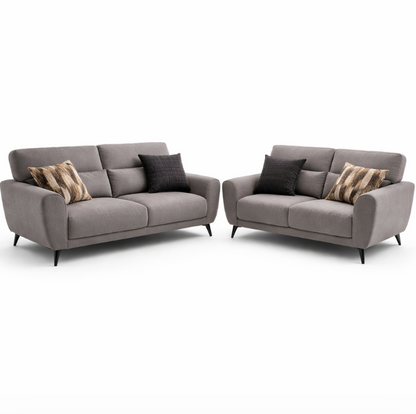Canapé MILANO – Ensemble 3 places + 2 places – Tissu Brun