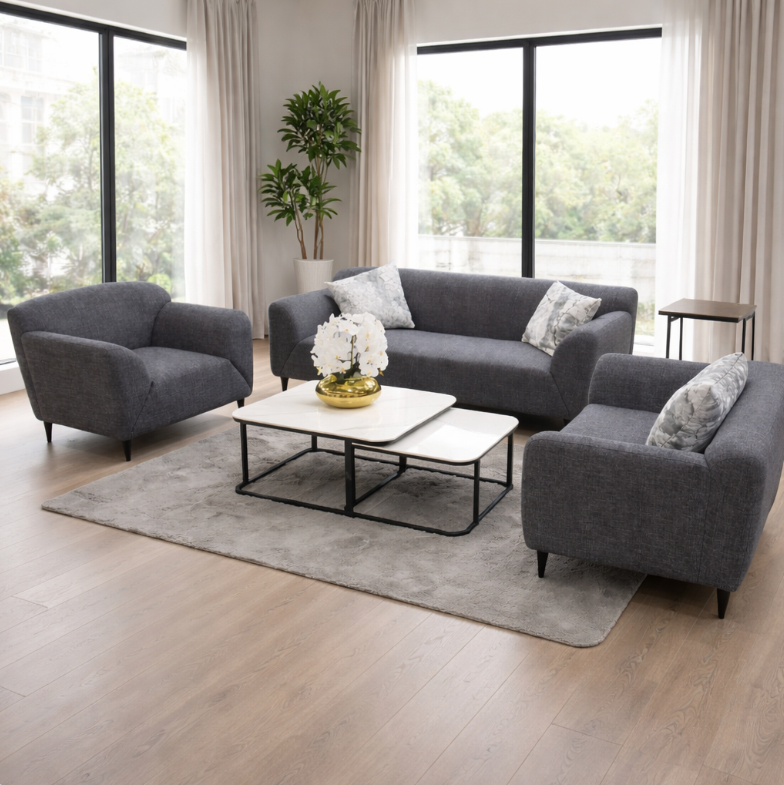 Ensemble de Canapés SIENNA – 3 + 2 + 1 – Noir Image secondaire du produit