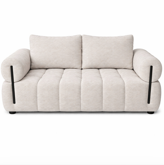 Canapé Beige en Tissu – 2 Places