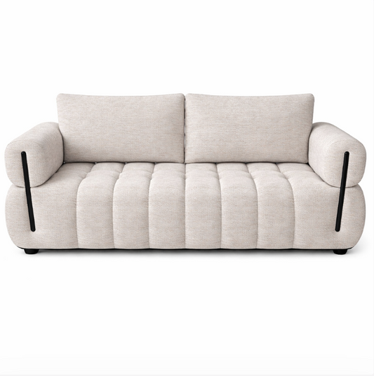 Canapé en Tissu Beige – 3 Places
