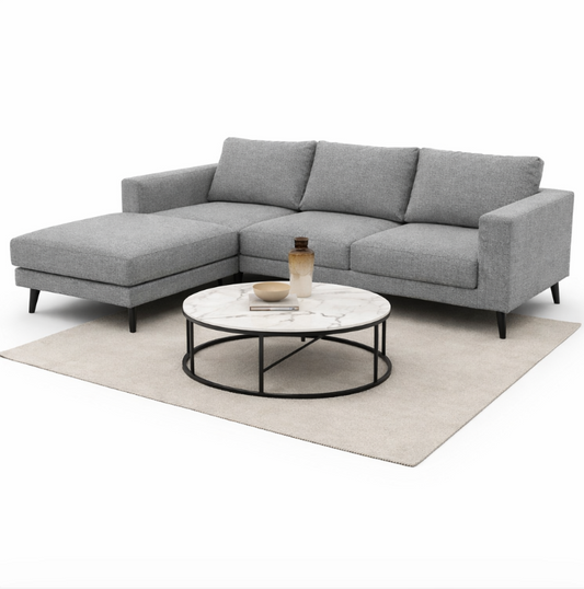 Canapé d’Angle Moderne BRUGGE – Warm Grey