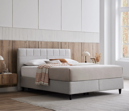 Ensemble de lit Yataş Lento Crème 3 tailles (90 × 200, 140 × 200, 160 × 200) – Sommier Supreme Sleep et tête de lit