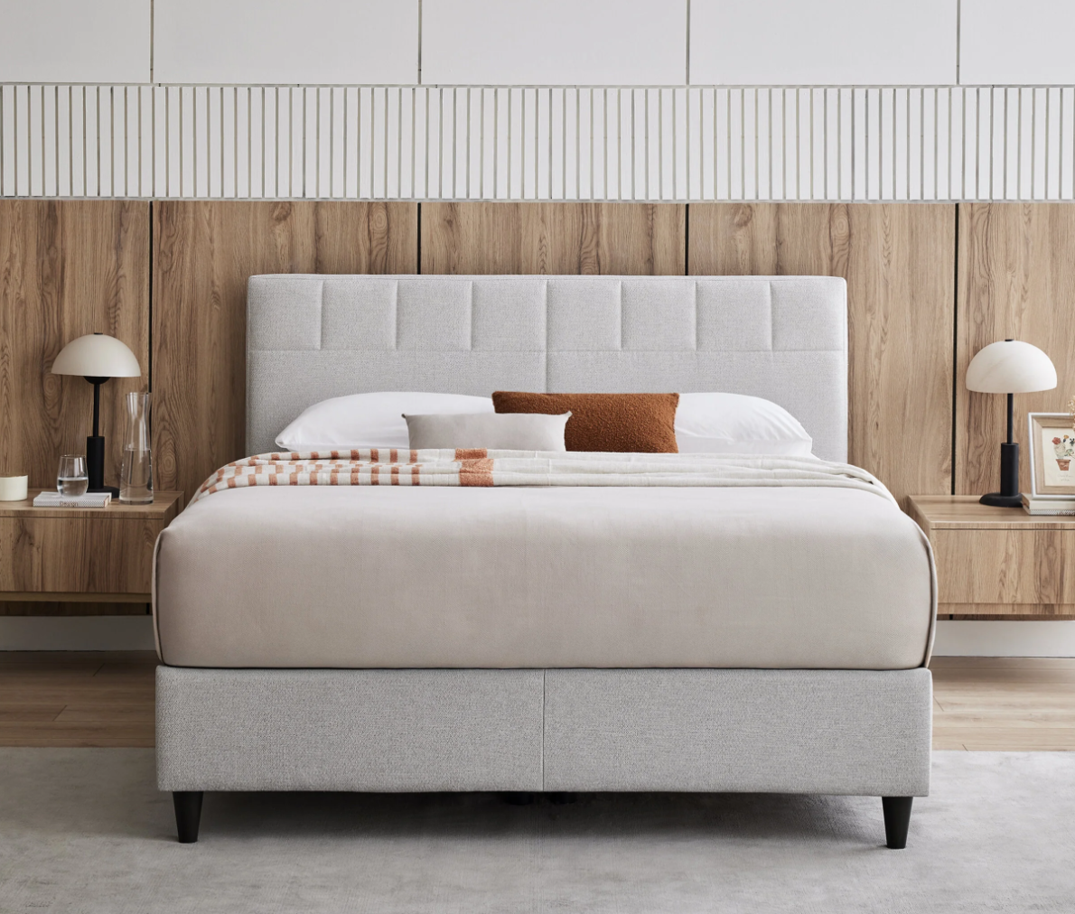 Ensemble de lit Yataş Lento Crème 3 tailles (90 × 200, 140 × 200, 160 × 200) – Sommier Supreme Sleep et tête de lit