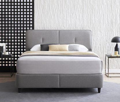 Ensemble de lit Yataş 3 tailles (90 × 200, 140 × 200, 160 × 200) – Sommier Canto gris et tête de lit Cool Action