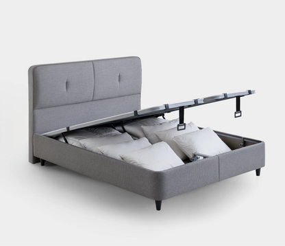 Ensemble de lit Yataş 3 tailles (90 × 200, 140 × 200, 160 × 200) – Sommier Canto gris et tête de lit Cool Action